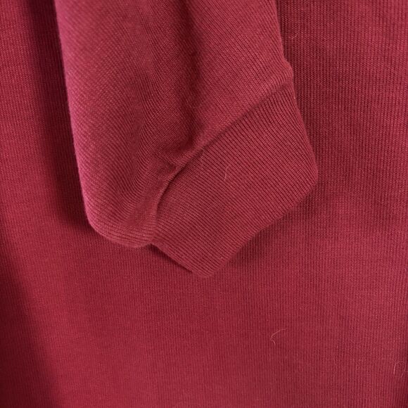 Vinatge 90s Sauce by Berne Burgandy 3-Button Pullover with Denim Collar Size XL - Picture 2 of 5